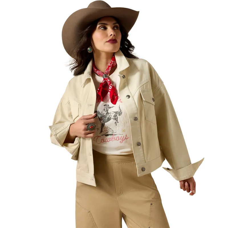 Ariat Solar Womens Cotton Twill Jacket - Summer Sand-1