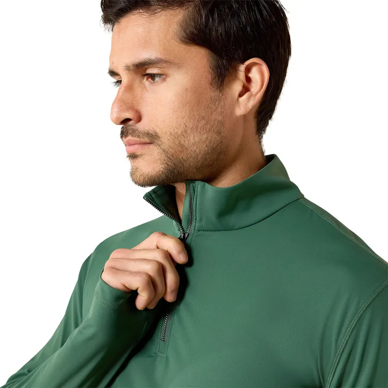 Ariat SolVeil Mens 1/4 Zip Base Layer - Monstera-5