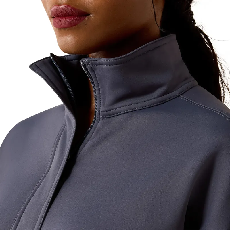 Ariat Breeze Logo 1/2 Zip Womens Sweatshirt - Ombra Blue-2