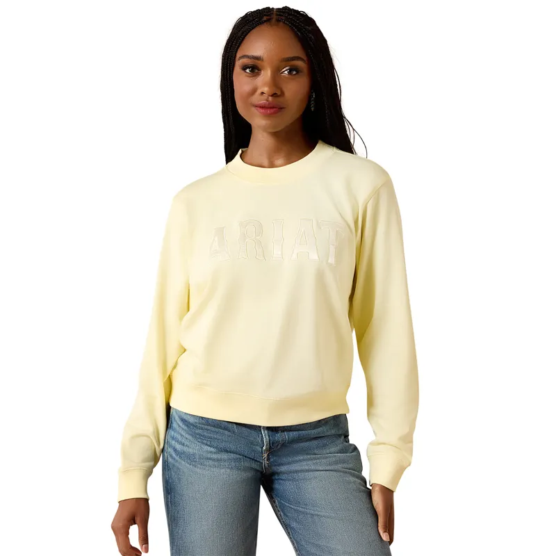 Ariat Essential Womens Crew Neck Sweatshirt - Pear Sorbet