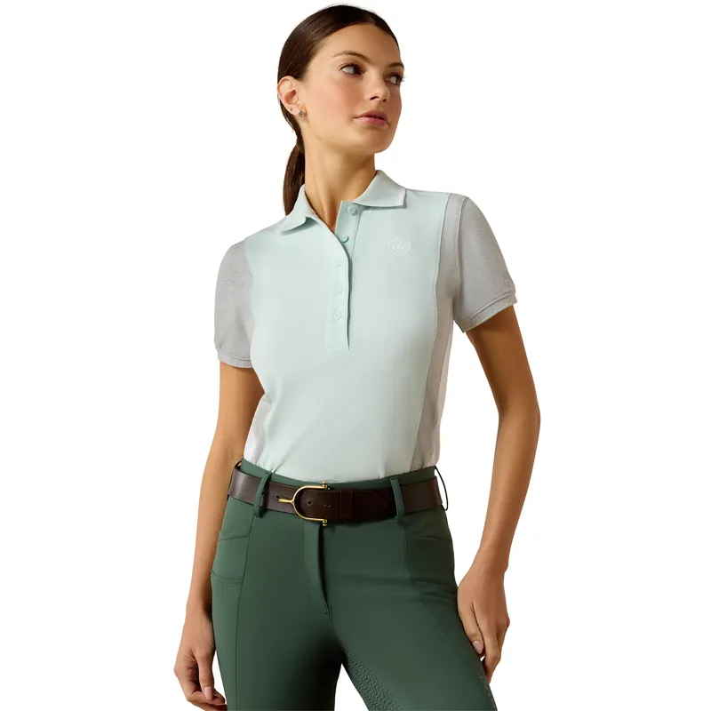 Ariat Taryn Womens Polo Shirt - Starlight Blue/Grey