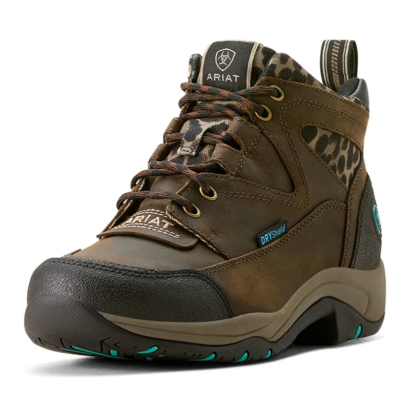 Ariat Terrain Waterproof Womens Boots - Chocolate/Camo Leopard