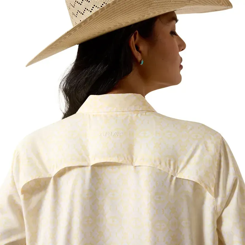 Ariat VentTEK Stretch Ladies Long Sleeve Shirt - Pearl Sorbet/ Kaleidoscope-4