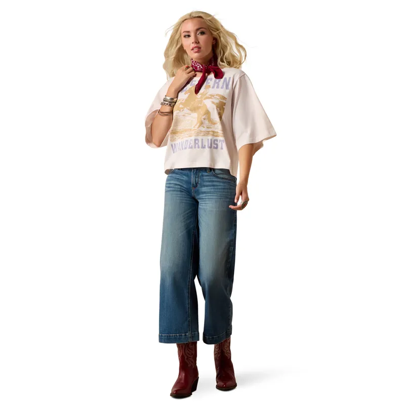 Ariat Wanderlust Womens Tee - Sea Salt-2