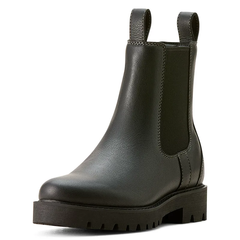 Ariat Wexford Lug Mid Waterproof Ladies Chelsea Boots - Jet Black