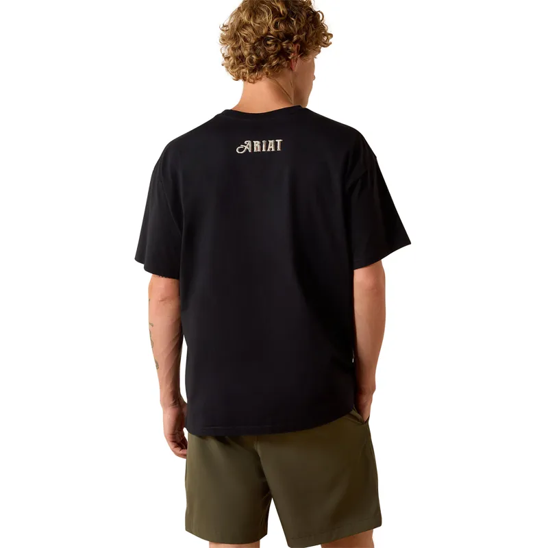 Ariat Wild Life Mens Boxy T-Shirt - Washed Black-1