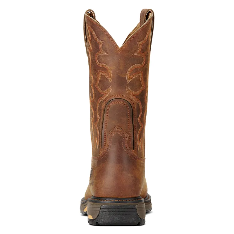 Ariat Workhog Wide Square Steel Toe Mens Western Work Boots - Toast-3