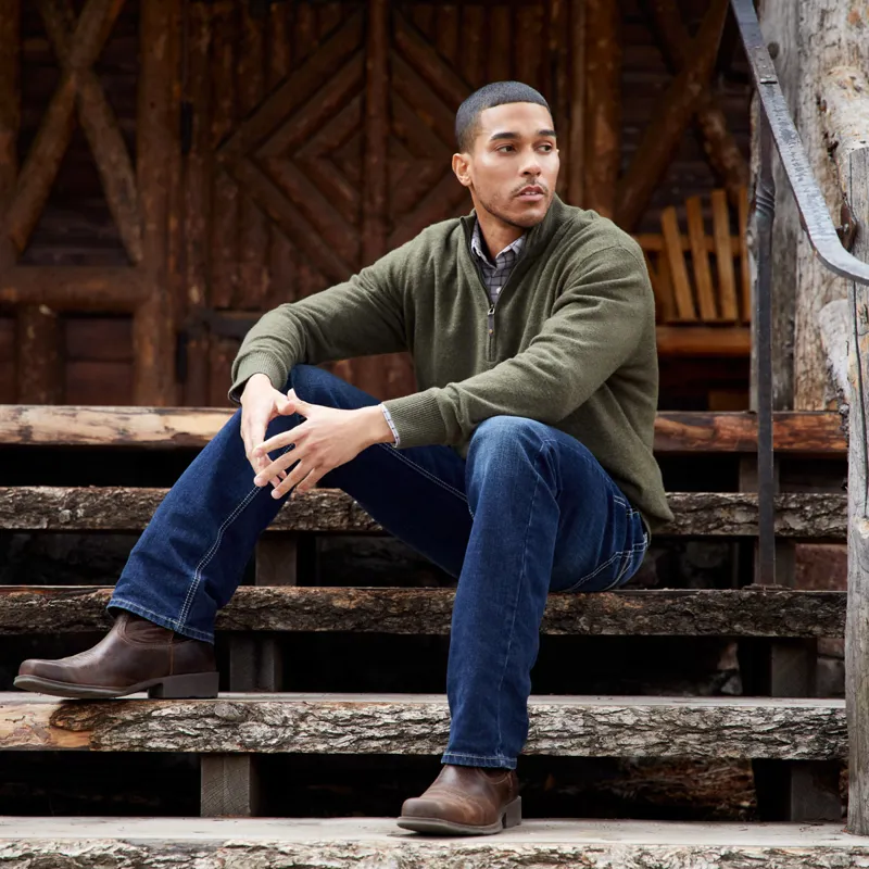 Ariat Country Bolinas 1/2 Zip Mens Sweater - Earth-4