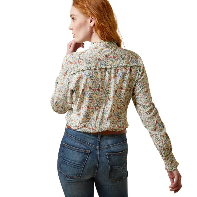 Ariat Country Clarion Ladies Blouse - Bird Print-1