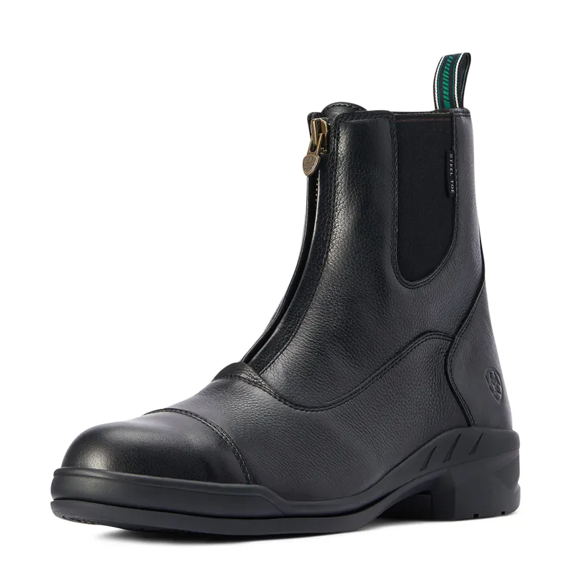 Ariat Heritage IV Zip Steel Toe Mens Paddock Boots - Black