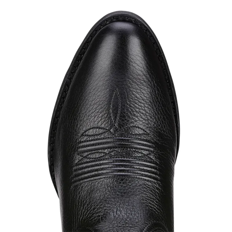 Ariat Heritage Round Toe Womens Western Boots - Black Deertan-4