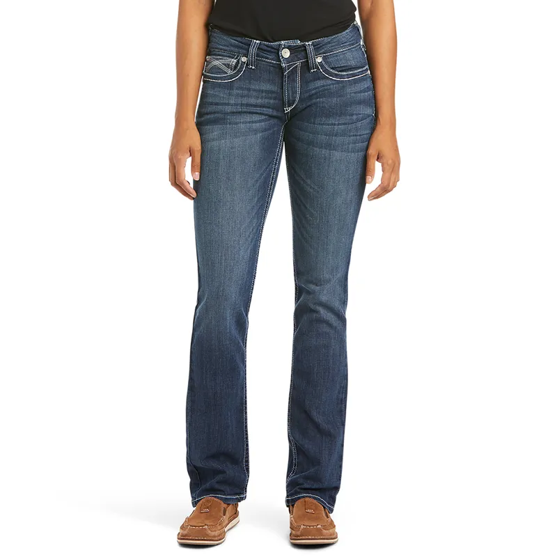 Ariat R.E.A.L. Mid Rise Ivy Womens Straight Leg Jeans - Dresden