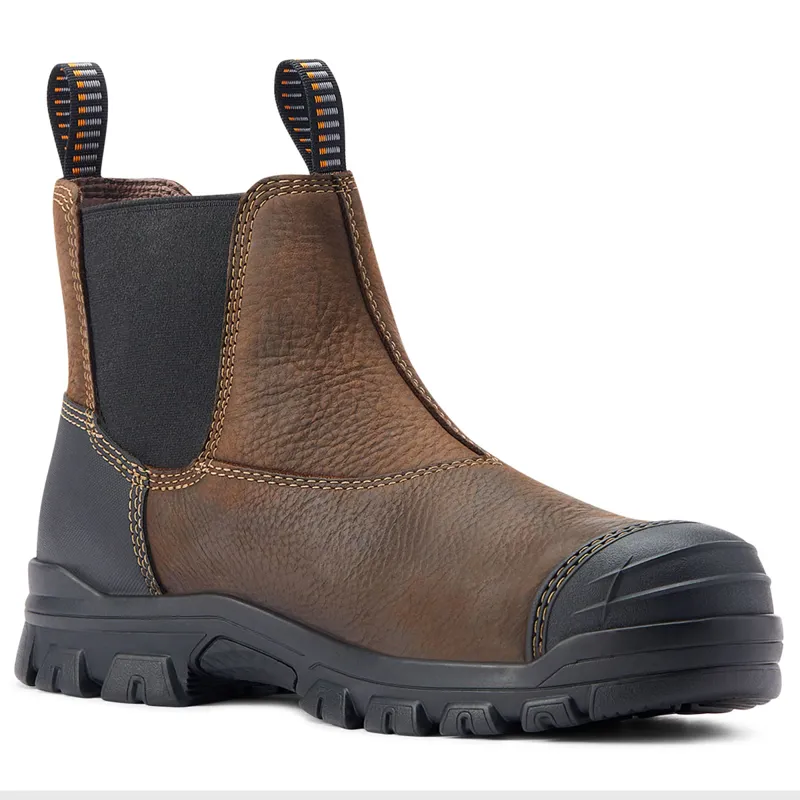 Ariat Treadfast Chelsea Waterproof Steel Toe Mens Work Boots - Brown-1