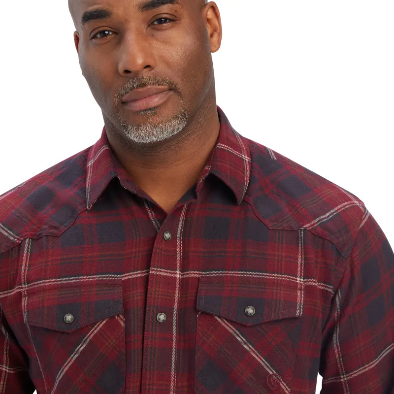 Ariat Heath Mens Retro Long Sleeve Shirt - Phantom - XS-3