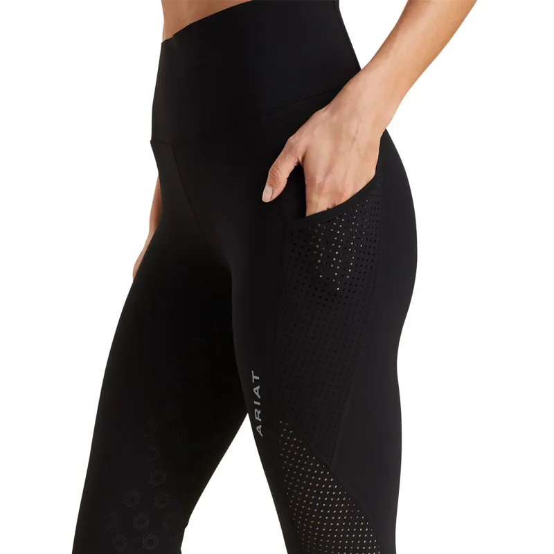 Ariat EOS Breathe Half Grip Ladies Riding Tights - Black-2