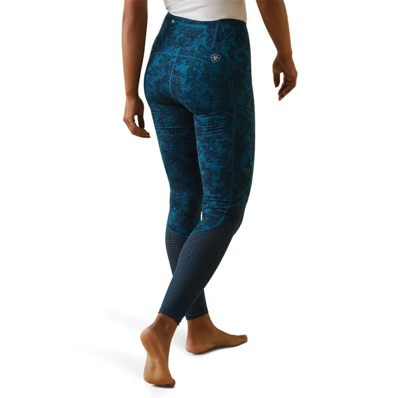 Ariat EOS Full Grip Riding Tights - Deep Petroleum Camo Floral - X-Small-1