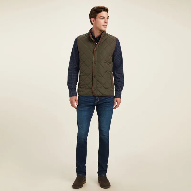 Ariat Country Woodside Mens Quilted Gilet - Earth-2