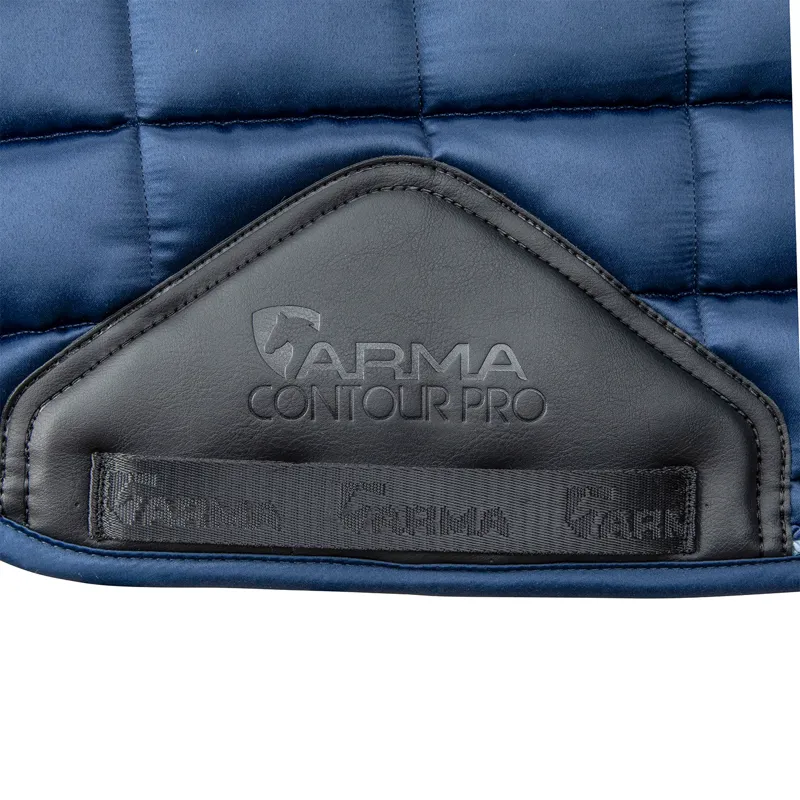 ARMA Eltar Satin Dressage Saddlecloth - Navy-2