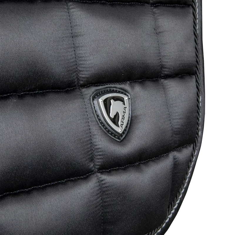 ARMA Eltar Satin Show Jumping Saddlecloth - Black-1