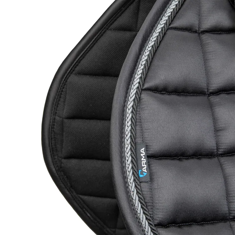 ARMA Eltar Satin Show Jumping Saddlecloth - Black-3