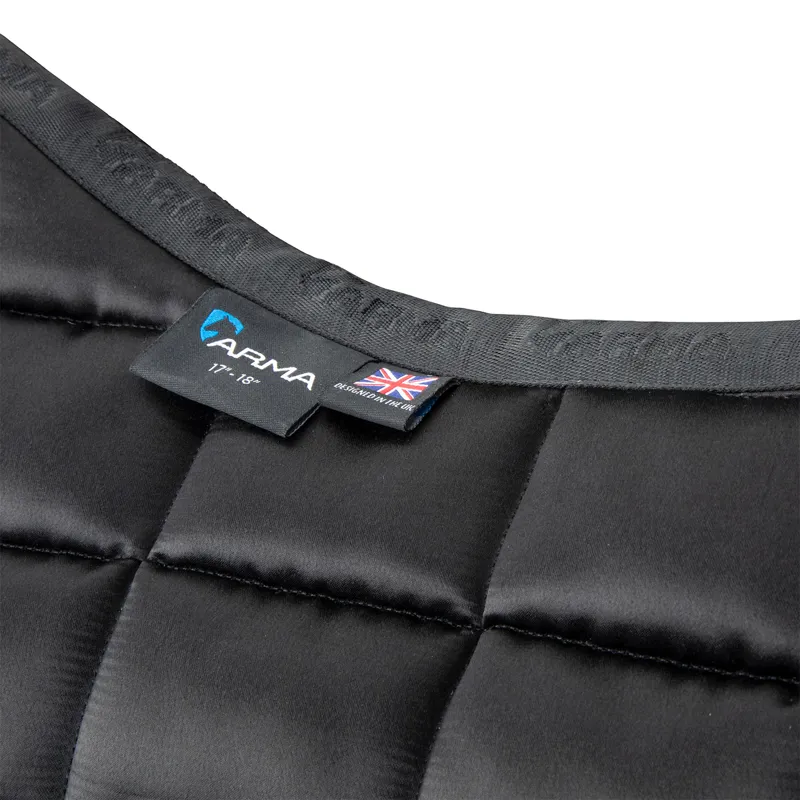 ARMA Eltar Satin Show Jumping Saddlecloth - Black-2