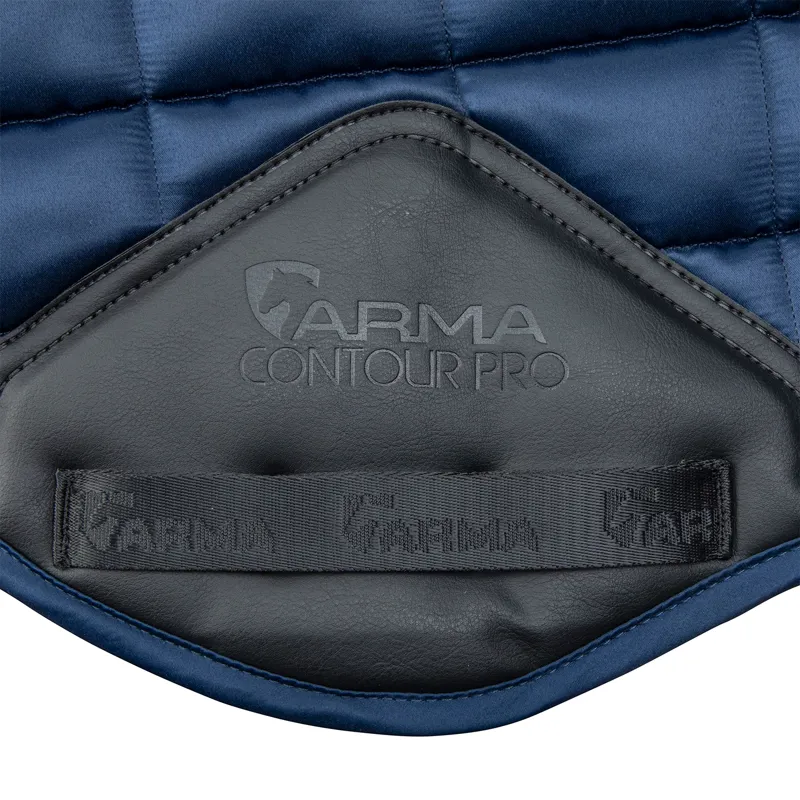 ARMA Eltar Satin Show Jumping Saddlecloth - Navy-2
