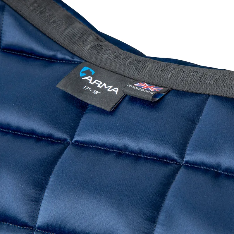 ARMA Eltar Satin Show Jumping Saddlecloth - Navy-4