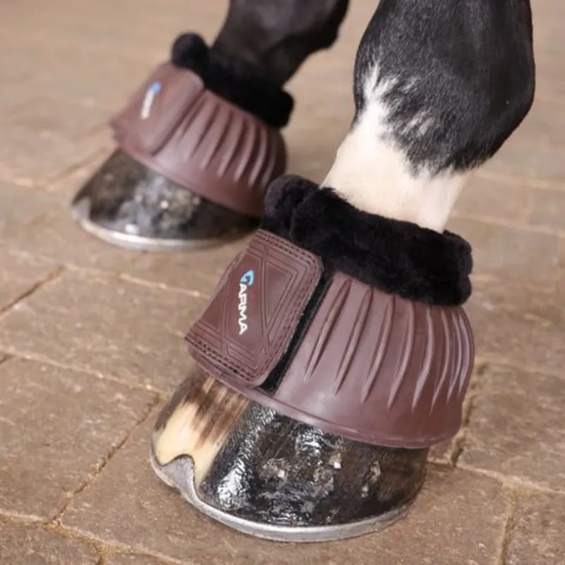 ARMA Fleece Topped Overreach Boots - Brown-4