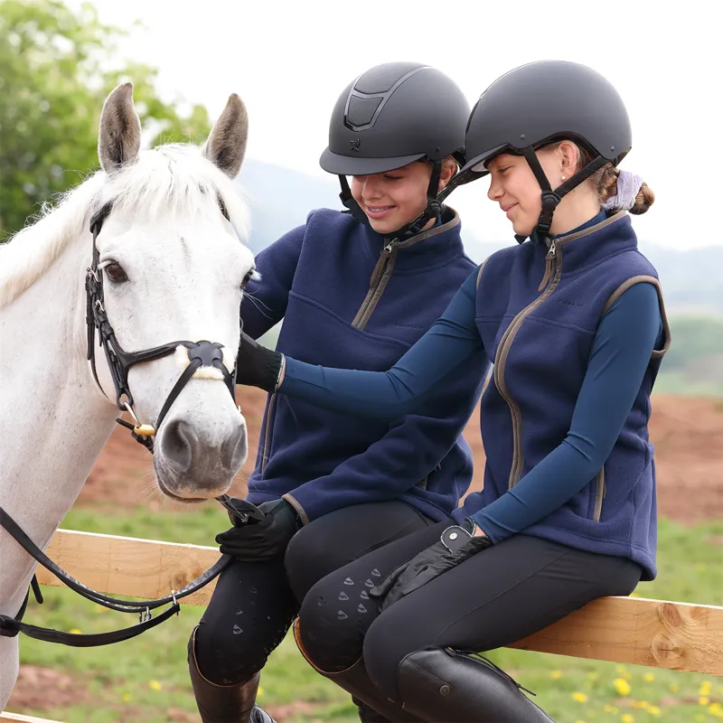 Aubrion Core Young Rider Fleece Gilet - Navy-4