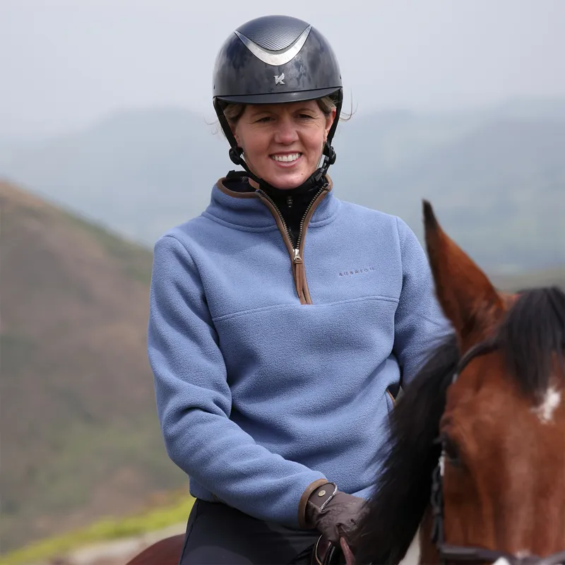 Aubrion Core Ladies Half Zip Fleece - Blue-9