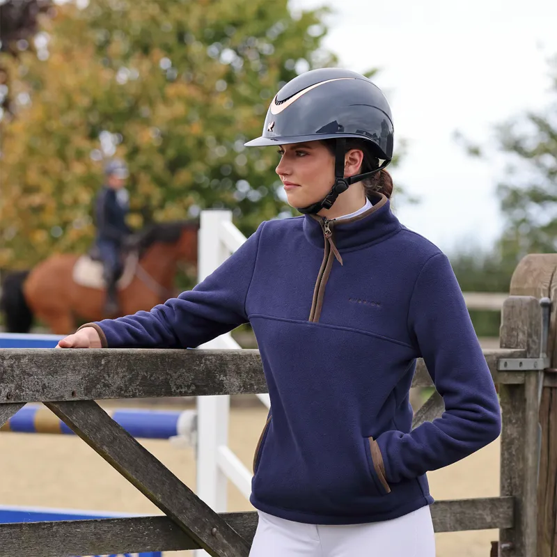 Aubrion Core Ladies Half Zip Fleece - Navy-8
