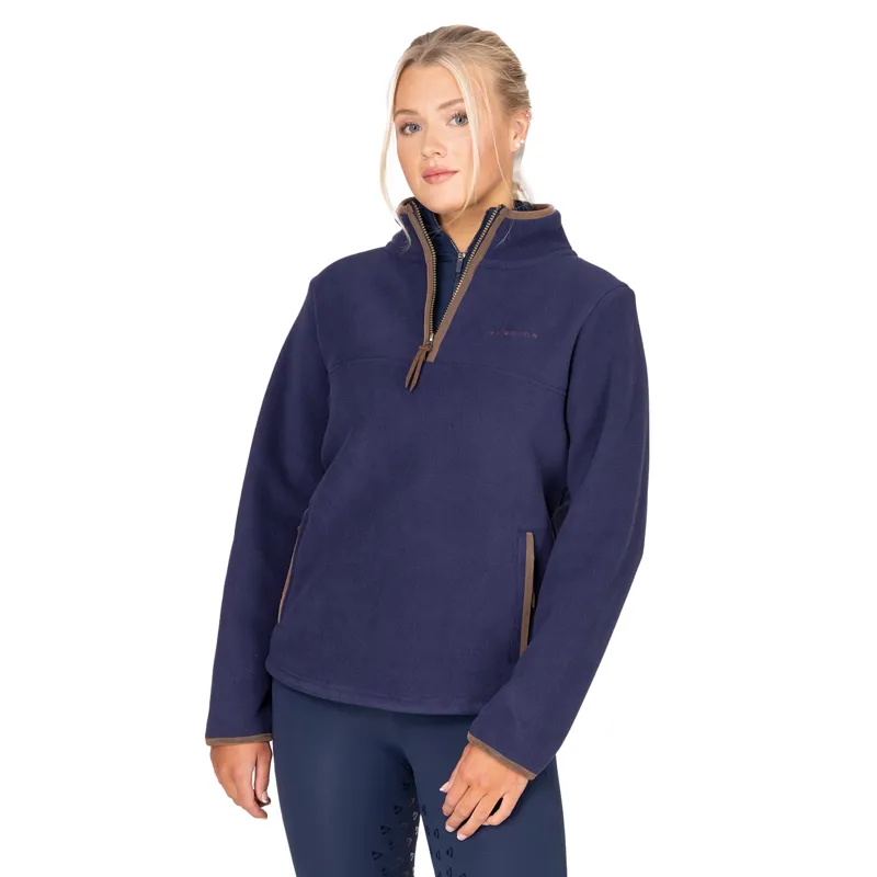Aubrion Core Ladies Half Zip Fleece - Navy