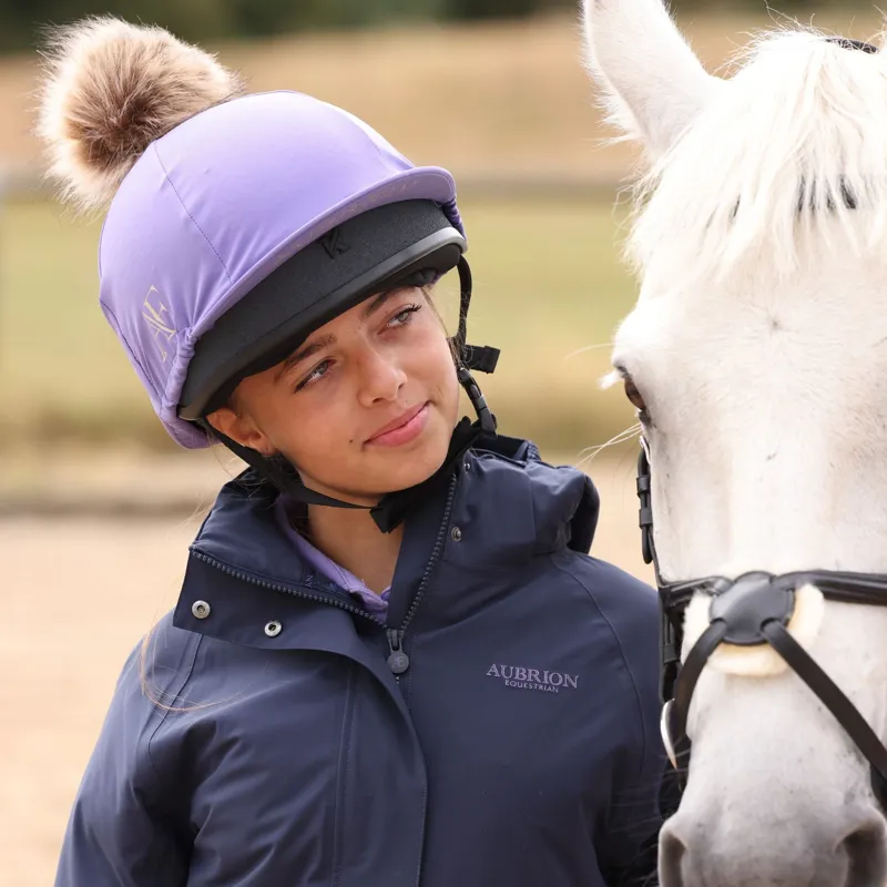 Aubrion Equestrian Hat Silk - Heather-1