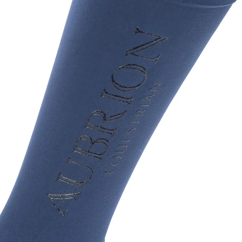 Aubrion Equestrian Womens Tall Riding Socks - Midnight-2
