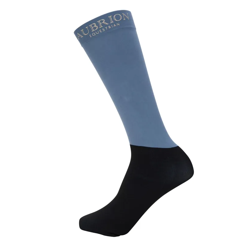 Aubrion Equestrian Womens Tall Riding Socks - Storm-1