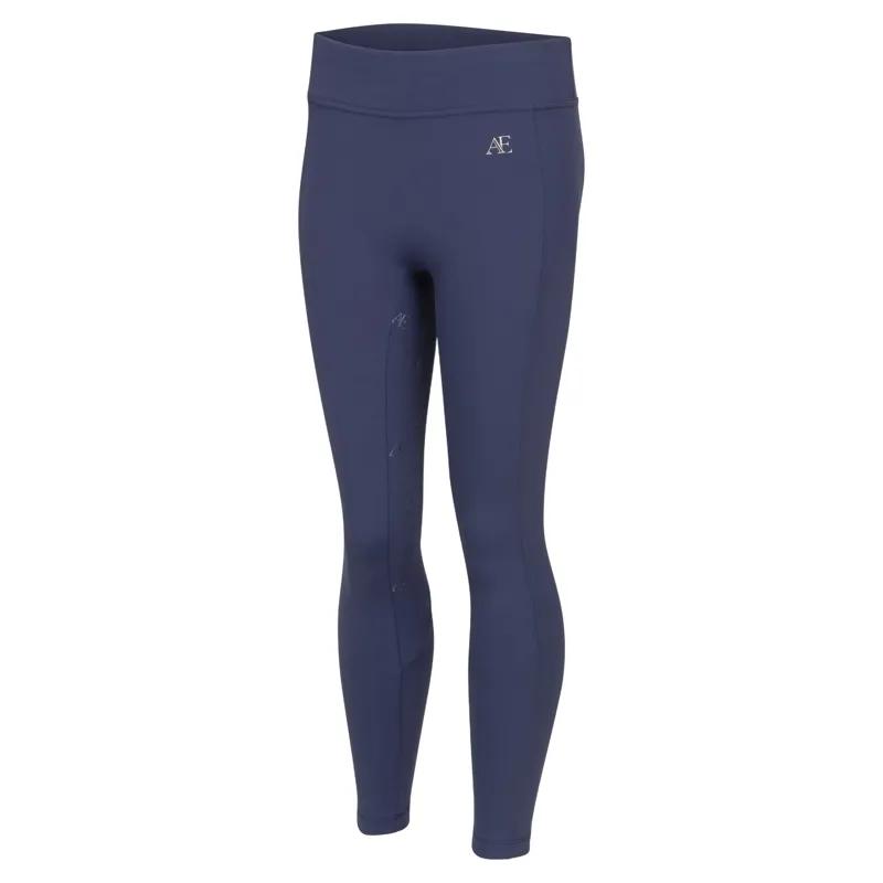 Aubrion Equestrian Young Rider Full Grip Riding Tights - Midnight