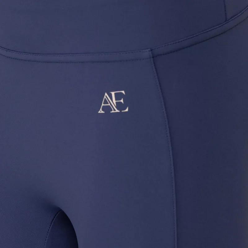 Aubrion Equestrian Young Rider Full Grip Riding Tights - Midnight-7