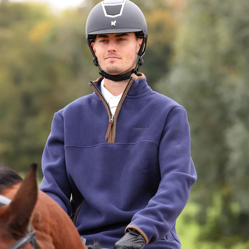 Aubrion Core Mens Half Zip Fleece - Navy-3
