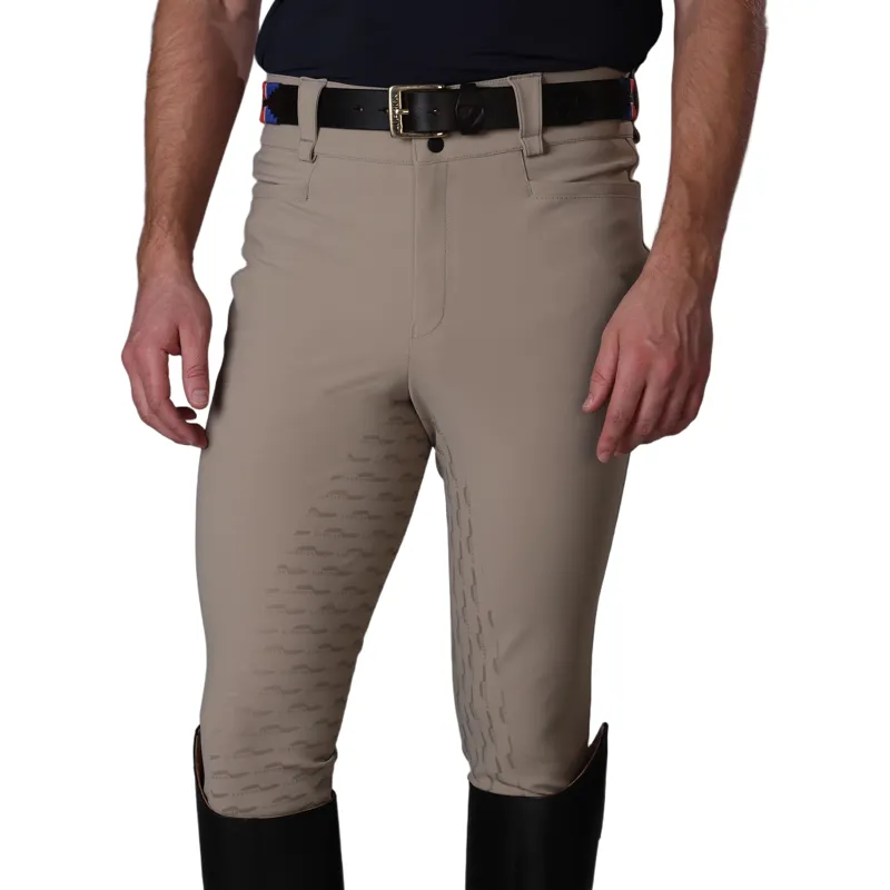 Aubrion Optima MX Mens Full Grip Breeches - Beige-2
