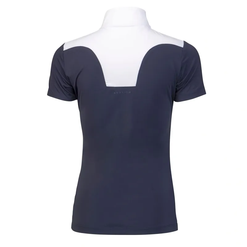 Aubrion Optima MX Young Rider Short Sleeve Show Shirt - Navy-5