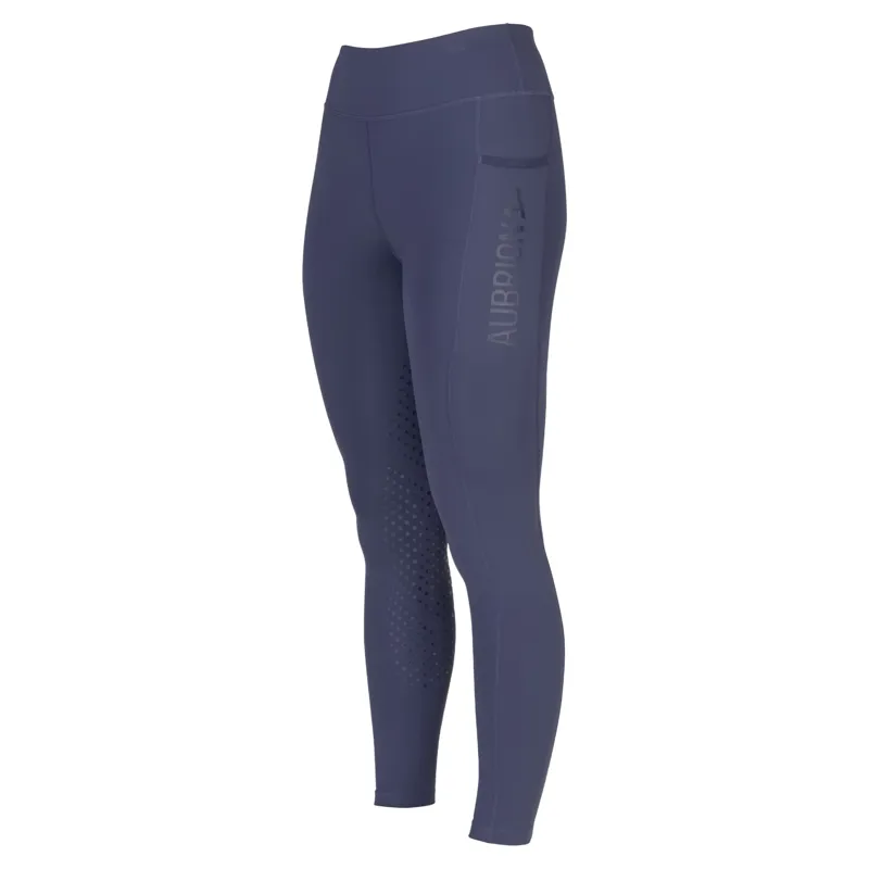 Aubrion React Non-Stop Knee Grip Womens Riding Tights - Midnight