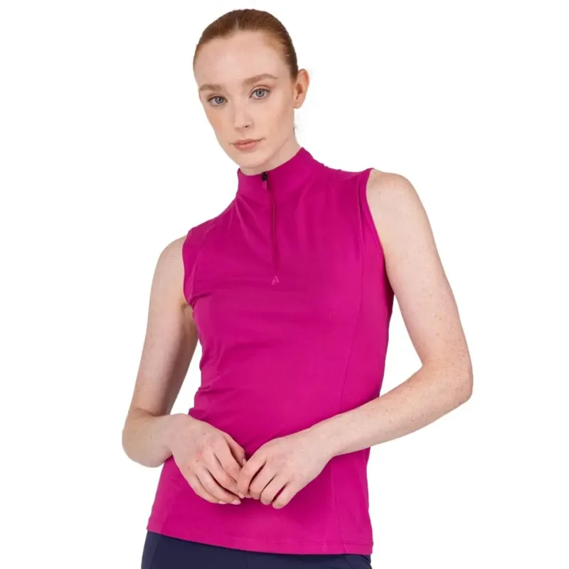 Aubrion React Womens Sleeveless Base Layer - Fuchsia-1