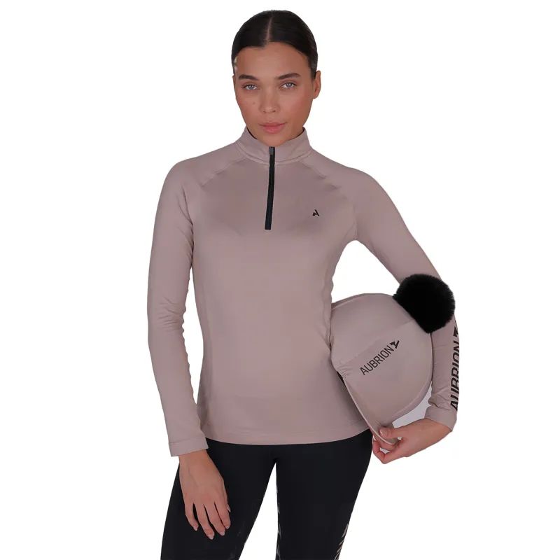 Aubrion React Womens Winter Long Sleeve Baselayer - Sand-9