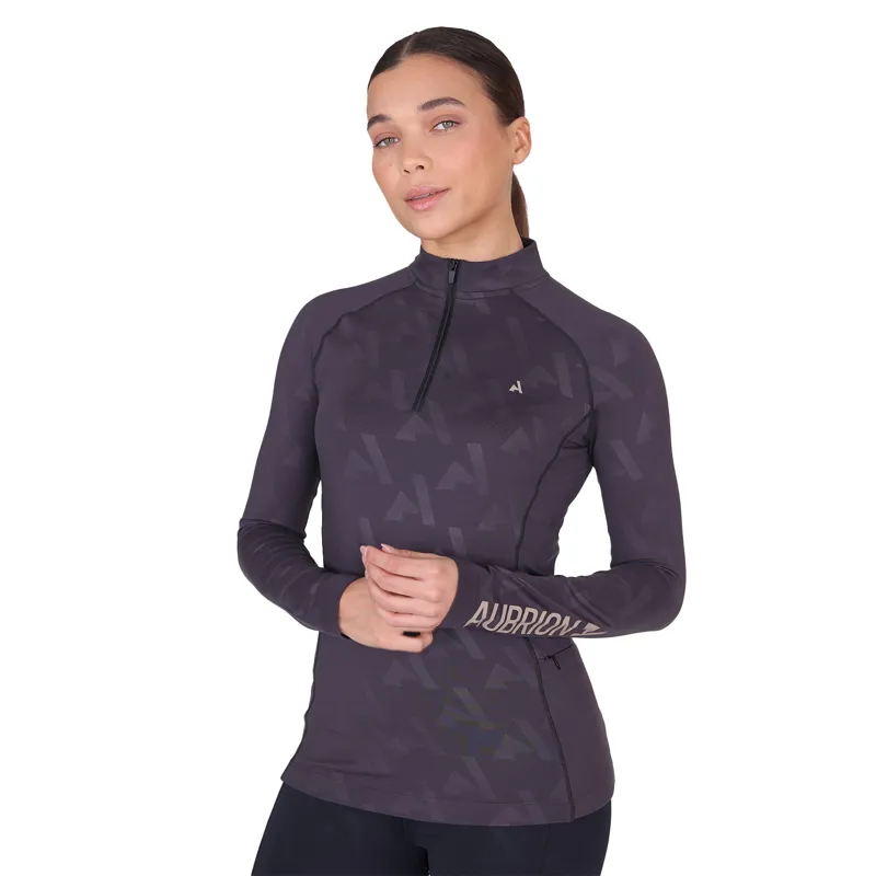 Aubrion React Womens Winter Long Sleeve Base Layer - Shadow-4