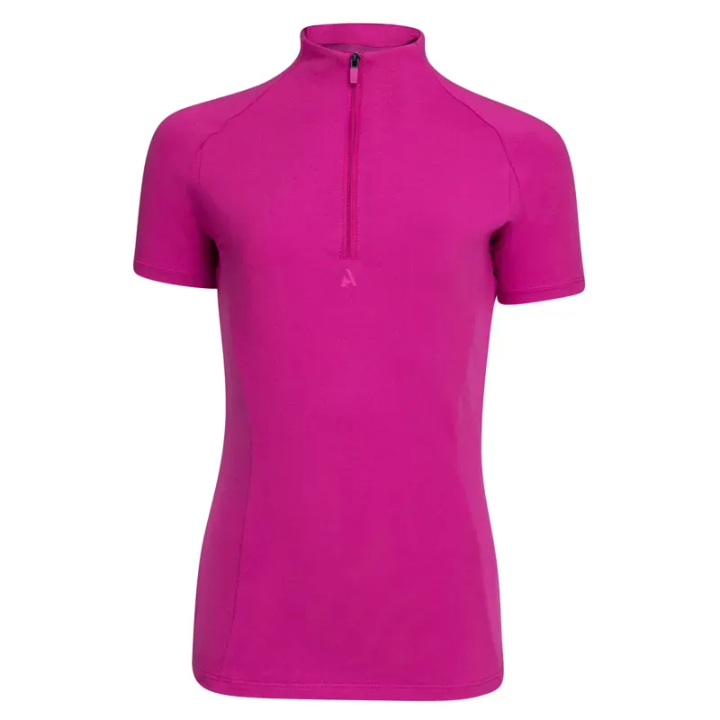 Aubrion React Young Rider Short Sleeve Base Layer - Fuchsia
