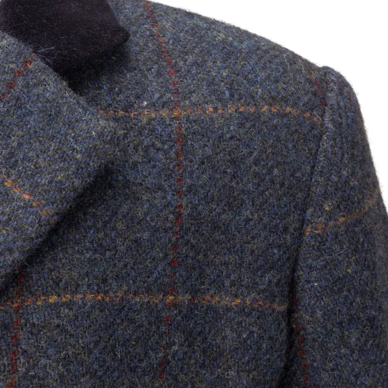 Aubrion Saratoga Junior Tweed Show Jacket - Juniper/Navy Check-4
