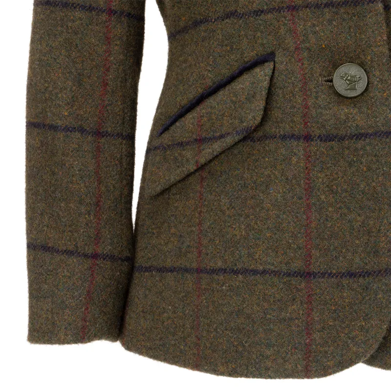 Aubrion Saratoga Junior Tweed Show Jacket - Spruce Green-4