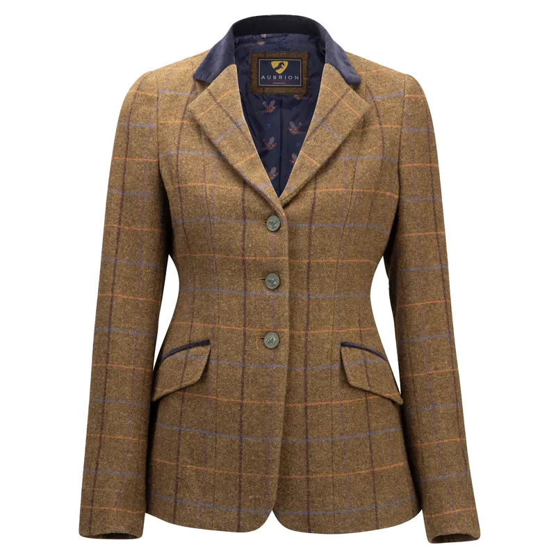 Aubrion Saratoga Womens Tweed Show Jacket - Oak Brown