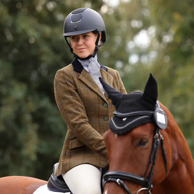 Aubrion Saratoga Womens Tweed Show Jacket - Oak Brown-1