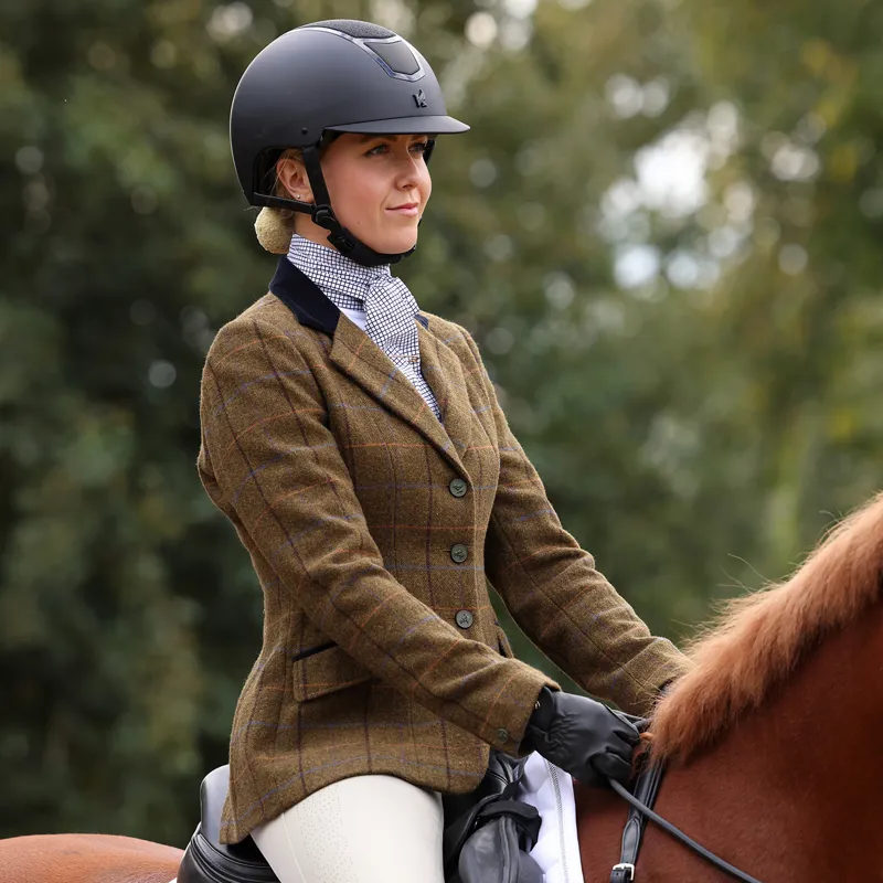 Aubrion Saratoga Womens Tweed Show Jacket - Oak Brown-7